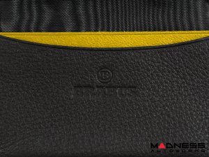 Business Card Holder - Leather with BRABUS Logo - Genuine - Yellow